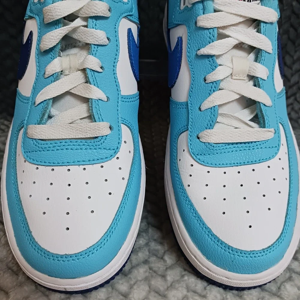 Nike Air Force 1 Low LV8 2 Light Photo Blue Deep Royal GS Sneakers Shoes Sz 6.5Y